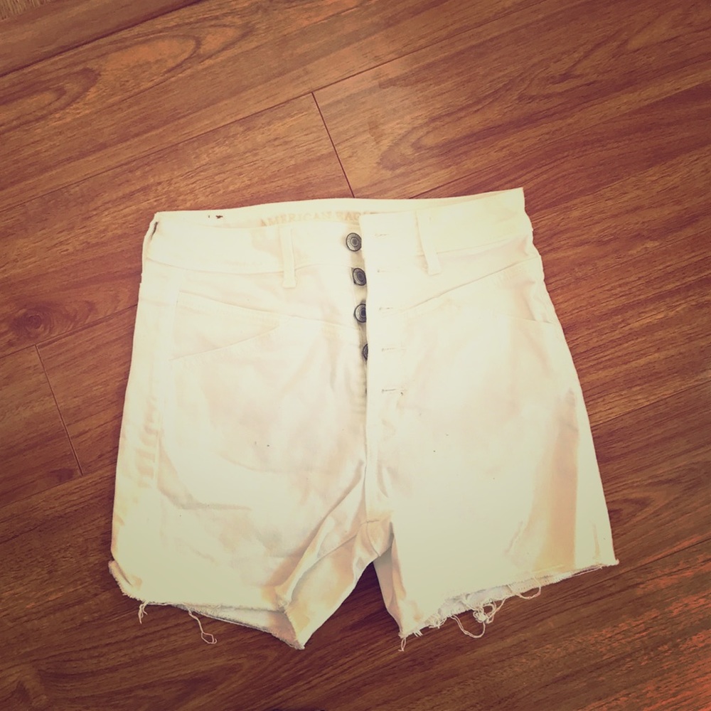 American Eagle high waisted white shorts